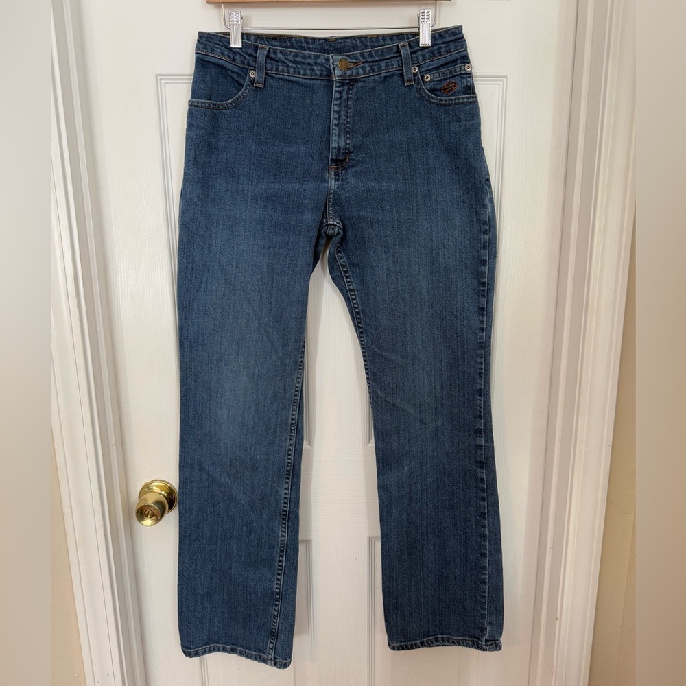 HARLEY-DAVIDSON Women's Regular 12 Mid-Rise Boot Cut Jeans 99114 Medium Wash